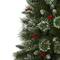 6ft. Pre-Lit Frosted Swiss Pine & Berries Artificial Christmas Tree with Clear LED Lights